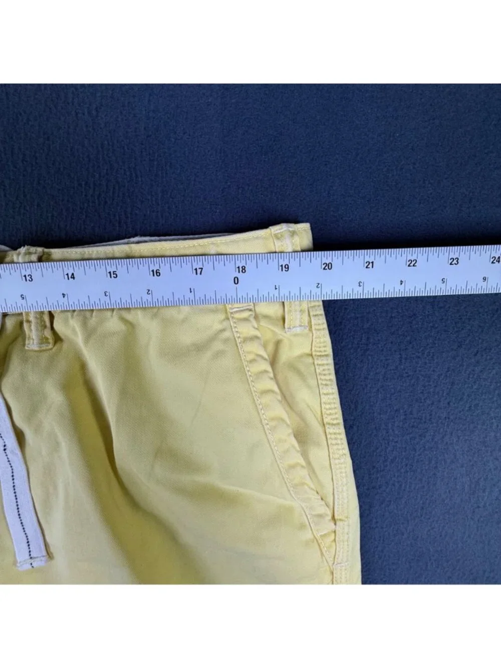 VTG Polo Ralph Lauren Mens 38 Relaxed Button/Drawstring Casual Yellow Short EUC